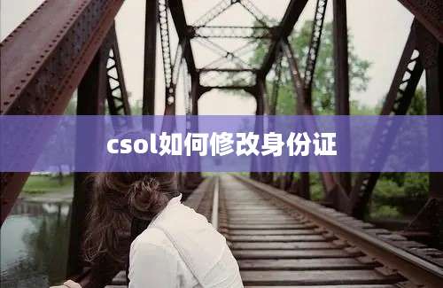 csol如何修改身份证