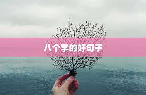 八个字的好句子