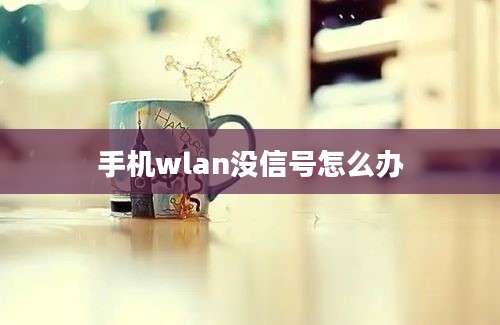 手机wlan没信号怎么办