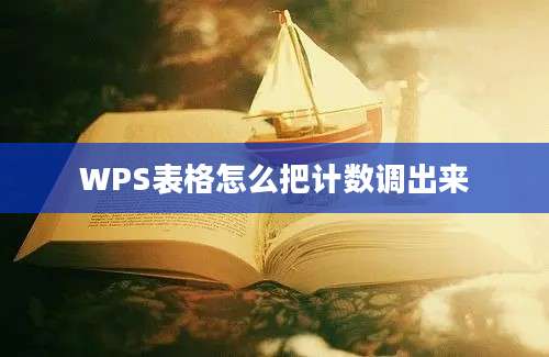 WPS表格怎么把计数调出来