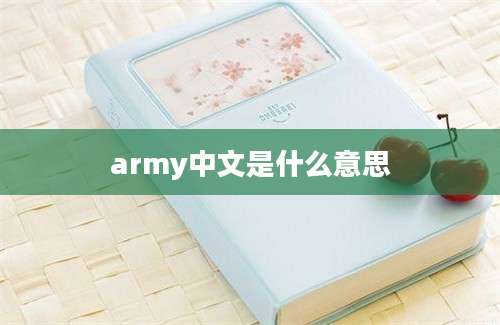 army中文是什么意思