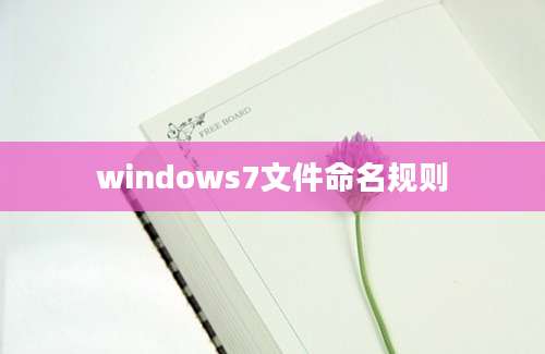 windows7文件命名规则