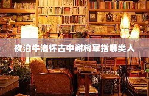 夜泊牛渚怀古中谢将军指哪类人