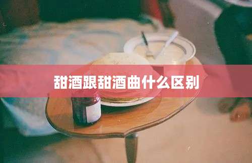 甜酒跟甜酒曲什么区别