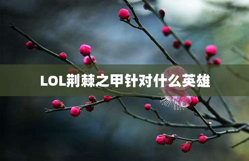 LOL荆棘之甲针对什么英雄