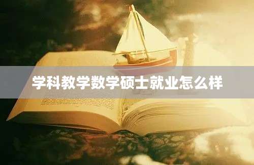 学科教学数学硕士就业怎么样