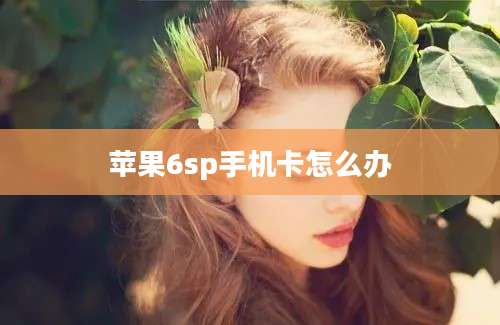 苹果6sp手机卡怎么办