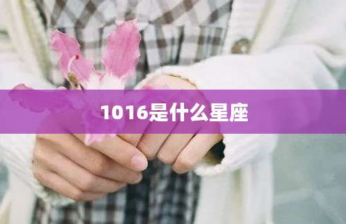 1016是什么星座