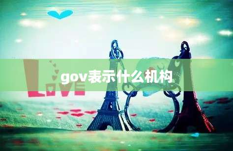 gov表示什么机构