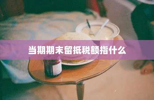 当期期末留抵税额指什么