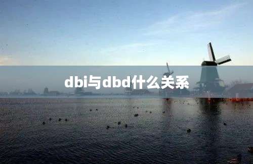 dbi与dbd什么关系