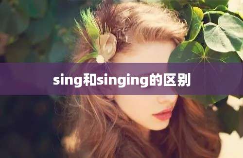 sing和singing的区别