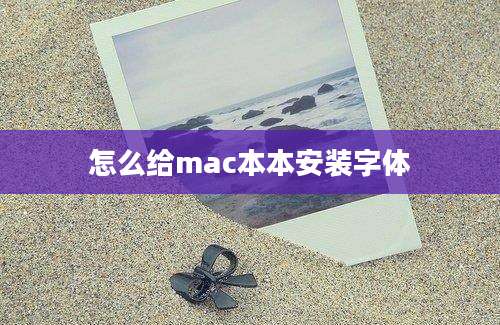 怎么给mac本本安装字体