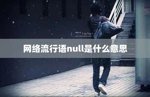 网络流行语null是什么意思