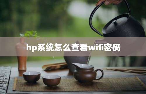 hp系统怎么查看wifi密码