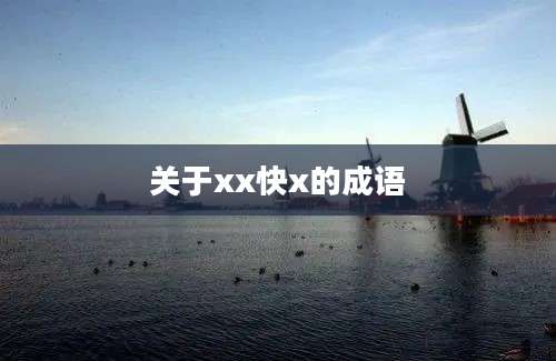 关于xx快x的成语