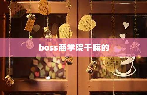 boss商学院干嘛的