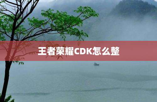 王者荣耀CDK怎么整