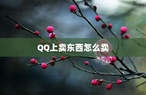 QQ上卖东西怎么卖