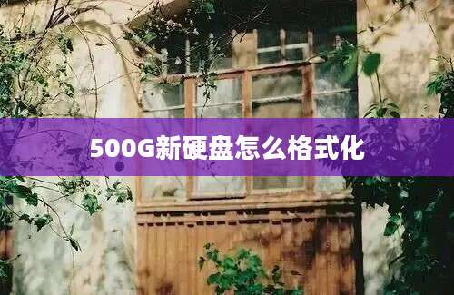 500G新硬盘怎么格式化