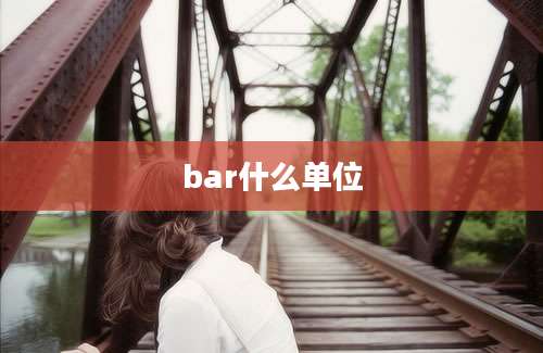 bar什么单位