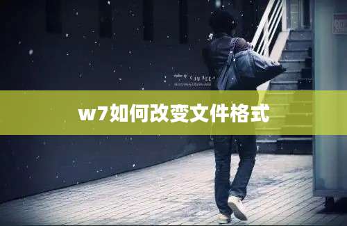 w7如何改变文件格式