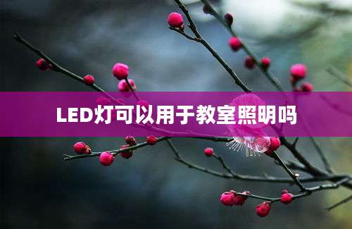 LED灯可以用于教室照明吗