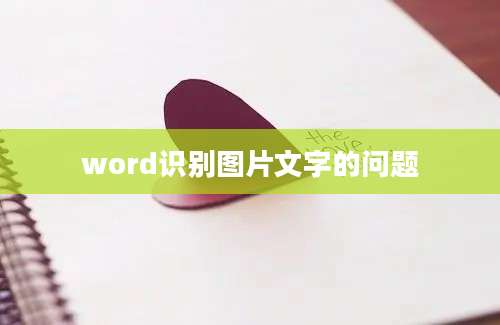 word识别图片文字的问题