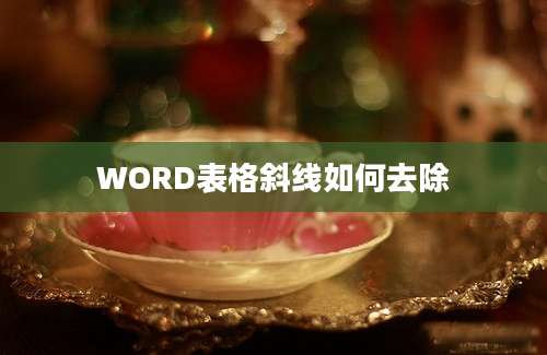 WORD表格斜线如何去除