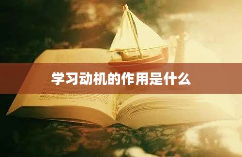 学习动机的作用是什么