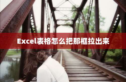 Excel表格怎么把那框拉出来