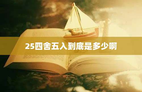 25四舍五入到底是多少啊