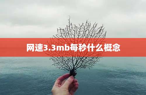 网速3.3mb每秒什么概念