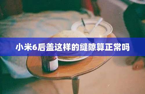 小米6后盖这样的缝隙算正常吗