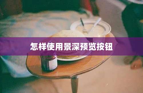 怎样使用景深预览按钮