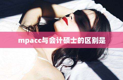 mpacc与会计硕士的区别是