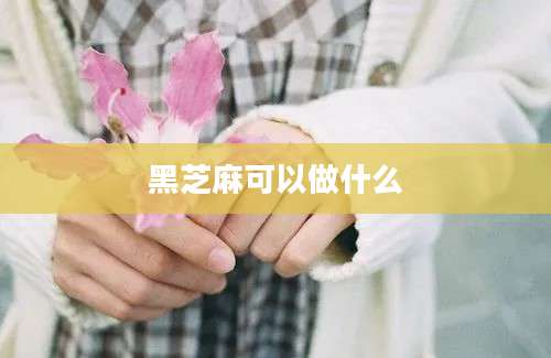 黑芝麻可以做什么