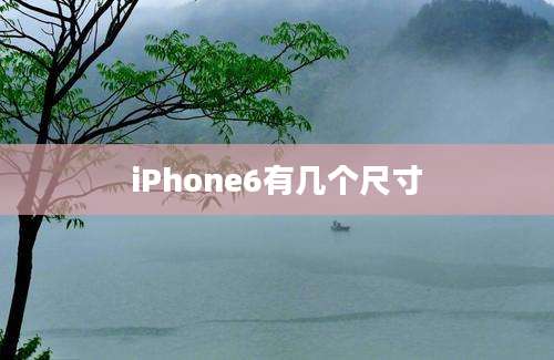 iPhone6有几个尺寸