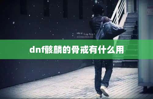 dnf骸麟的骨戒有什么用