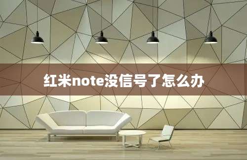 红米note没信号了怎么办