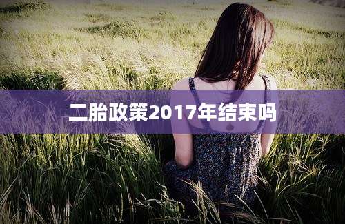 二胎政策2017年结束吗