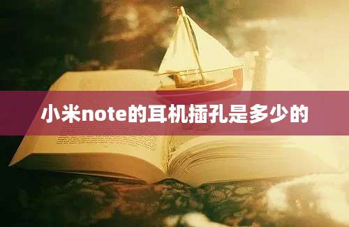 小米note的耳机插孔是多少的