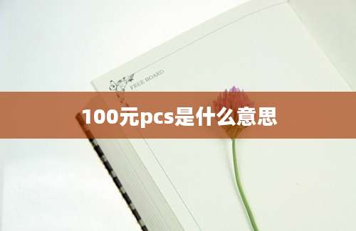 100元pcs是什么意思