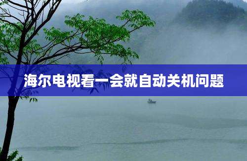 海尔电视看一会就自动关机问题