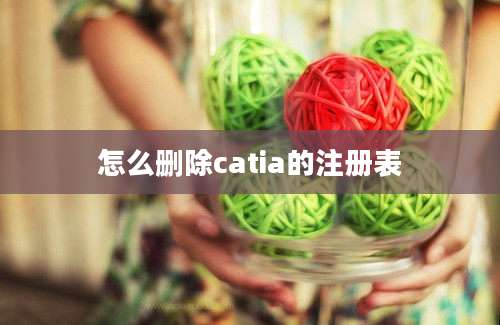 怎么删除catia的注册表