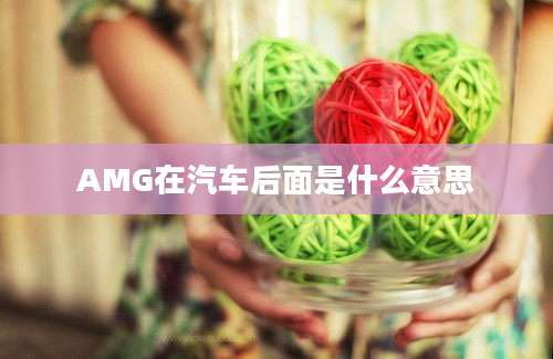 AMG在汽车后面是什么意思