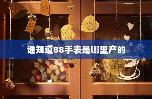 谁知道88手表是哪里产的