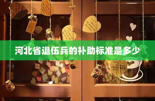 河北省退伍兵的补助标准是多少