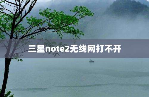 三星note2无线网打不开