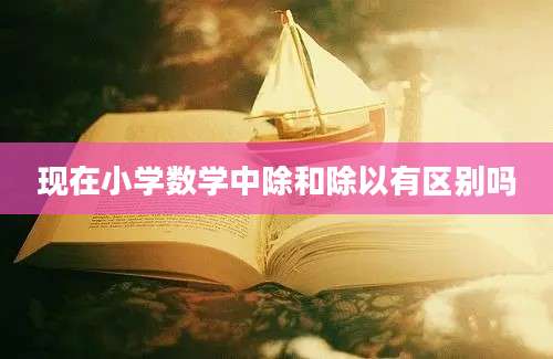 现在小学数学中除和除以有区别吗